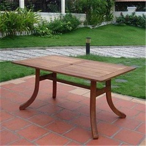 Malibu Outdoor Malibu Outdoor Rectangular Dining Table with Curvy Legs  - V189 V189